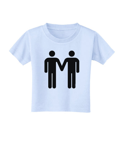 Gay Men Holding Hands Symbol Toddler T-Shirt-Toddler T-Shirt-TooLoud-Light-Blue-2T-Davson Sales