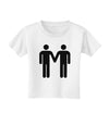 Gay Men Holding Hands Symbol Toddler T-Shirt-Toddler T-Shirt-TooLoud-White-2T-Davson Sales