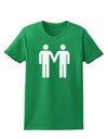 Gay Men Holding Hands Symbol Womens Dark T-Shirt-TooLoud-Kelly-Green-X-Small-Davson Sales