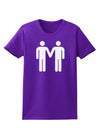 Gay Men Holding Hands Symbol Womens Dark T-Shirt-TooLoud-Purple-X-Small-Davson Sales