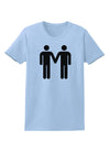 Gay Men Holding Hands Symbol Womens T-Shirt-Womens T-Shirt-TooLoud-Light-Blue-X-Small-Davson Sales