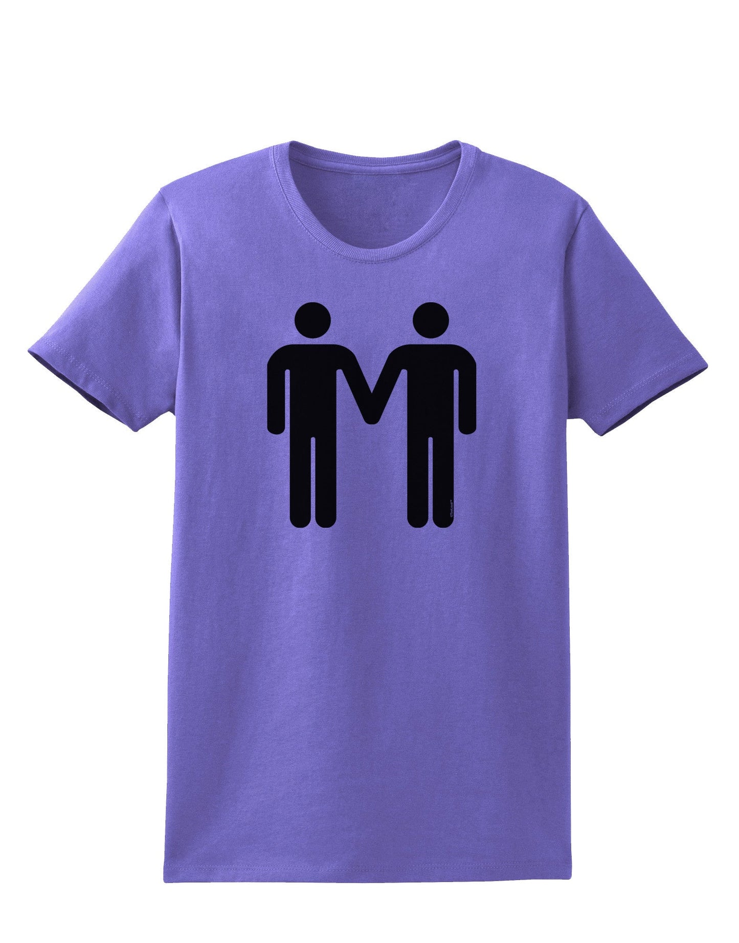 Gay Men Holding Hands Symbol Womens T-Shirt-Womens T-Shirt-TooLoud-Violet-X-Small-Davson Sales