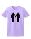 Gay Men Holding Hands Symbol Womens T-Shirt-Womens T-Shirt-TooLoud-Lavender-X-Small-Davson Sales