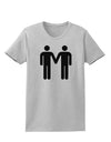 Gay Men Holding Hands Symbol Womens T-Shirt-Womens T-Shirt-TooLoud-AshGray-X-Small-Davson Sales