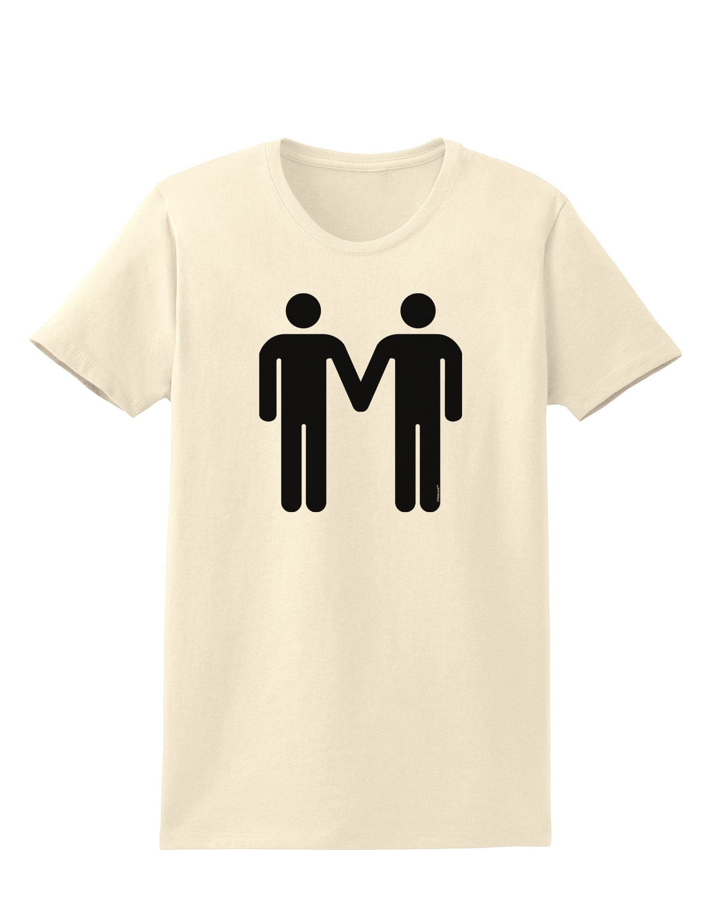 Gay Men Holding Hands Symbol Womens T-Shirt-Womens T-Shirt-TooLoud-Natural-X-Small-Davson Sales
