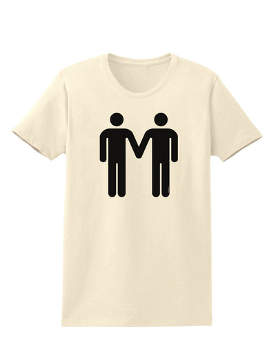 Gay Men Holding Hands Symbol Womens T-Shirt-Womens T-Shirt-TooLoud-Natural-X-Small-Davson Sales