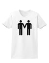 Gay Men Holding Hands Symbol Womens T-Shirt-Womens T-Shirt-TooLoud-White-X-Small-Davson Sales