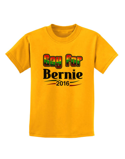Gay for Bernie Childrens T-Shirt-Childrens T-Shirt-TooLoud-Gold-X-Small-Davson Sales