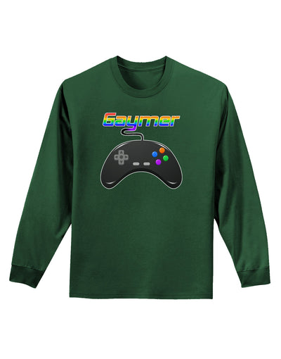 Gaymer Color Adult Long Sleeve Dark T-Shirt-TooLoud-Dark-Green-Small-Davson Sales