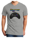 Gaymer Color Adult V-Neck T-shirt-Mens V-Neck T-Shirt-TooLoud-HeatherGray-Small-Davson Sales