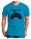 Gaymer Color Adult V-Neck T-shirt-Mens V-Neck T-Shirt-TooLoud-Turquoise-Small-Davson Sales