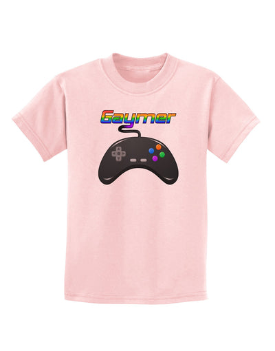 Gaymer Color Childrens T-Shirt-Childrens T-Shirt-TooLoud-PalePink-X-Small-Davson Sales