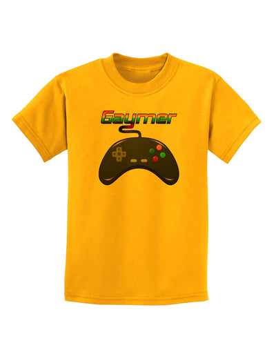 Gaymer Color Childrens T-Shirt-Childrens T-Shirt-TooLoud-Gold-X-Small-Davson Sales