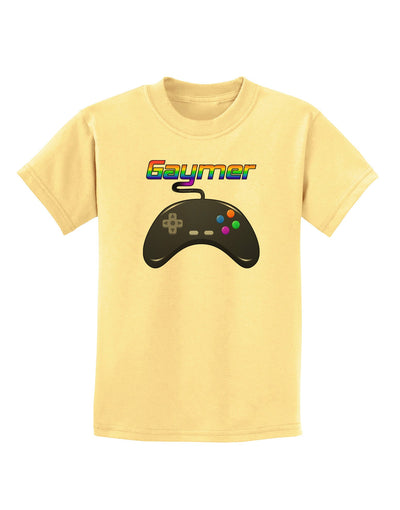 Gaymer Color Childrens T-Shirt-Childrens T-Shirt-TooLoud-Daffodil-Yellow-X-Small-Davson Sales