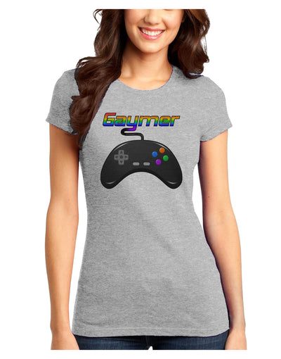 Gaymer Color Juniors Petite T-Shirt-T-Shirts Juniors Tops-TooLoud-Ash-Gray-Juniors Fitted X-Small-Davson Sales