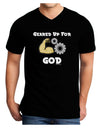 Geared Up For God Adult Dark V-Neck T-Shirt by TooLoud-TooLoud-Black-Small-Davson Sales