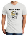 Geared Up For God Adult V-Neck T-shirt by TooLoud-Mens V-Neck T-Shirt-TooLoud-White-Small-Davson Sales