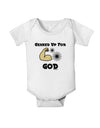 Geared Up For God Baby Romper Bodysuit by TooLoud