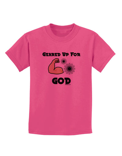 Geared Up For God Childrens T-Shirt by TooLoud-TooLoud-Sangria-X-Small-Davson Sales