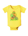 Gel Look Easter Eggs Baby Romper Bodysuit-Baby Romper-TooLoud-Yellow-06-Months-Davson Sales