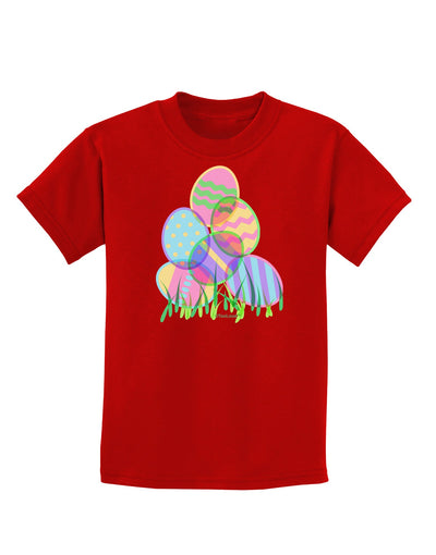 Gel Look Easter Eggs Childrens Dark T-Shirt-Childrens T-Shirt-TooLoud-Red-X-Small-Davson Sales