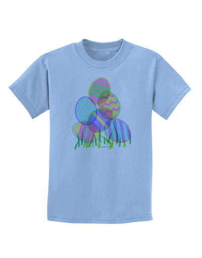 Gel Look Easter Eggs Childrens T-Shirt-Childrens T-Shirt-TooLoud-Light-Blue-X-Small-Davson Sales