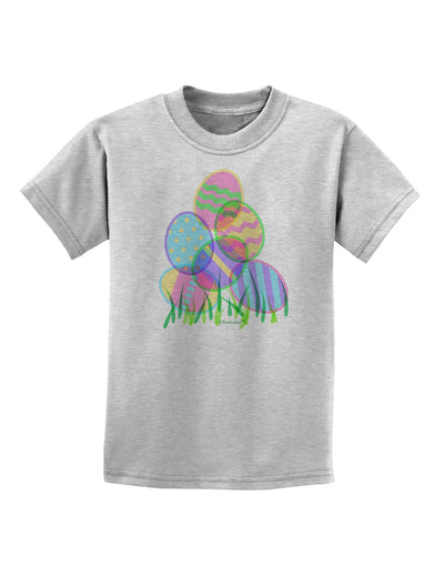 Gel Look Easter Eggs Childrens T-Shirt-Childrens T-Shirt-TooLoud-AshGray-X-Small-Davson Sales