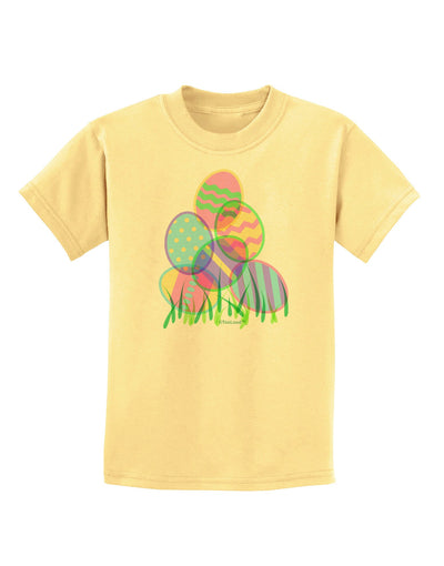 Gel Look Easter Eggs Childrens T-Shirt-Childrens T-Shirt-TooLoud-Daffodil-Yellow-X-Small-Davson Sales