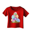 Gel Look Easter Eggs Infant T-Shirt Dark-Infant T-Shirt-TooLoud-Red-06-Months-Davson Sales