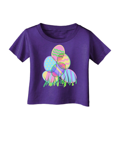 Gel Look Easter Eggs Infant T-Shirt Dark-Infant T-Shirt-TooLoud-Purple-06-Months-Davson Sales