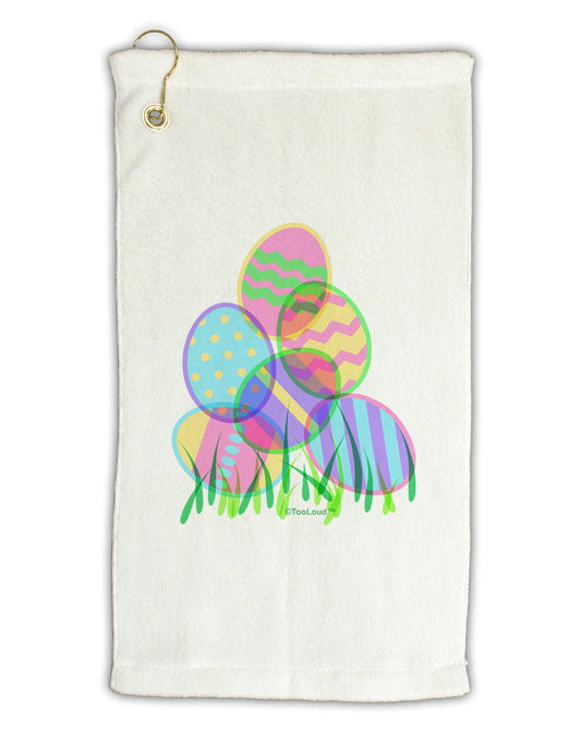 Gel Look Easter Eggs Micro Terry Gromet Golf Towel 16 x 25 inch-Golf Towel-TooLoud-White-Davson Sales