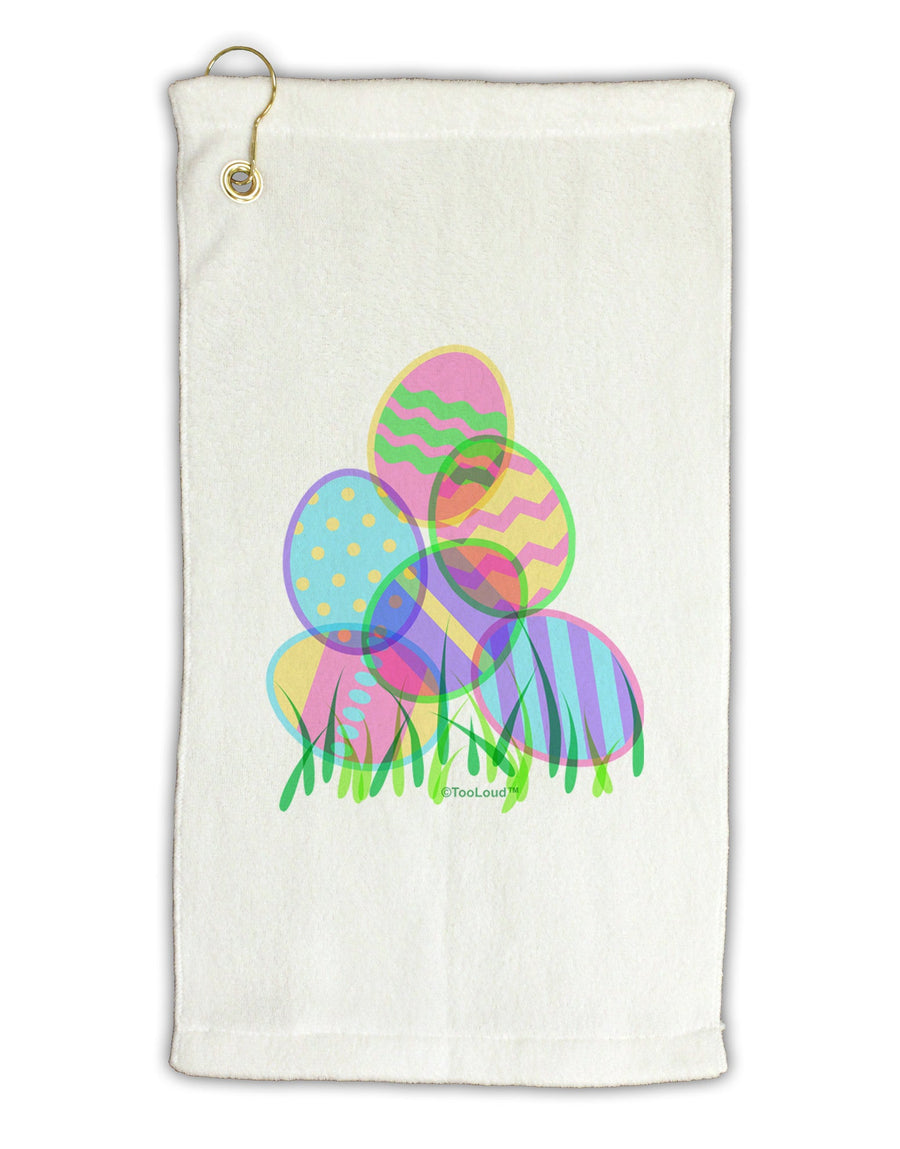 Gel Look Easter Eggs Micro Terry Gromet Golf Towel 16 x 25 inch-Golf Towel-TooLoud-White-Davson Sales