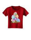 Gel Look Easter Eggs Toddler T-Shirt Dark-Toddler T-Shirt-TooLoud-Red-2T-Davson Sales