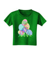 Gel Look Easter Eggs Toddler T-Shirt Dark-Toddler T-Shirt-TooLoud-Clover-Green-2T-Davson Sales