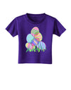 Gel Look Easter Eggs Toddler T-Shirt Dark-Toddler T-Shirt-TooLoud-Purple-2T-Davson Sales
