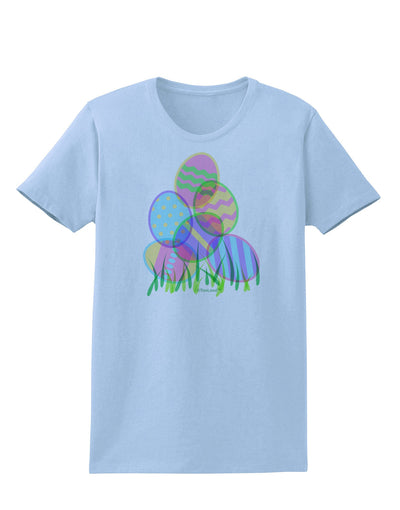 Gel Look Easter Eggs Womens T-Shirt-Womens T-Shirt-TooLoud-Light-Blue-X-Small-Davson Sales