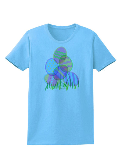 Gel Look Easter Eggs Womens T-Shirt-Womens T-Shirt-TooLoud-Aquatic-Blue-X-Small-Davson Sales