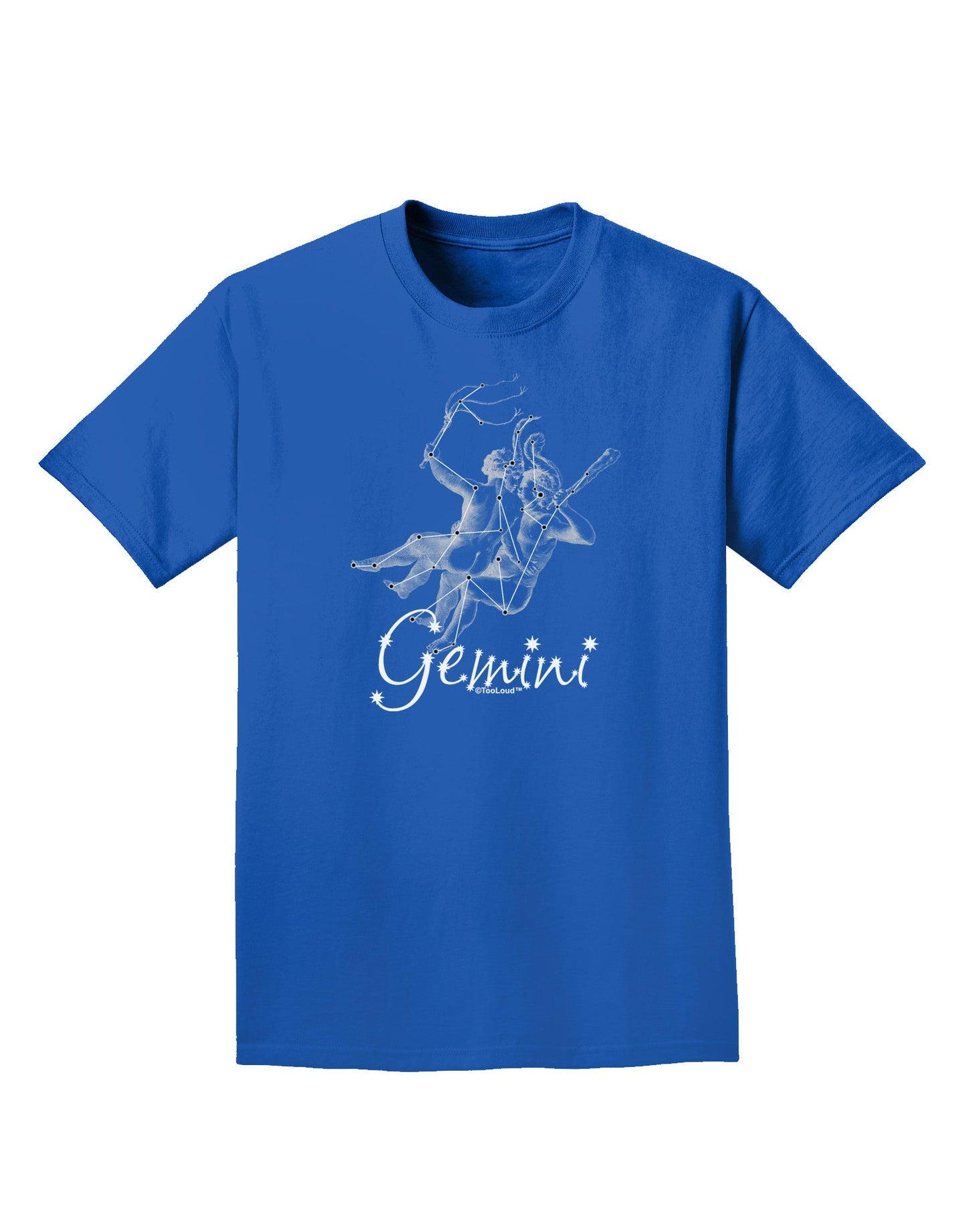 Gemini Constellation Adult Dark T-Shirt-Mens T-Shirt-TooLoud-Royal-Blue-Small-Davson Sales