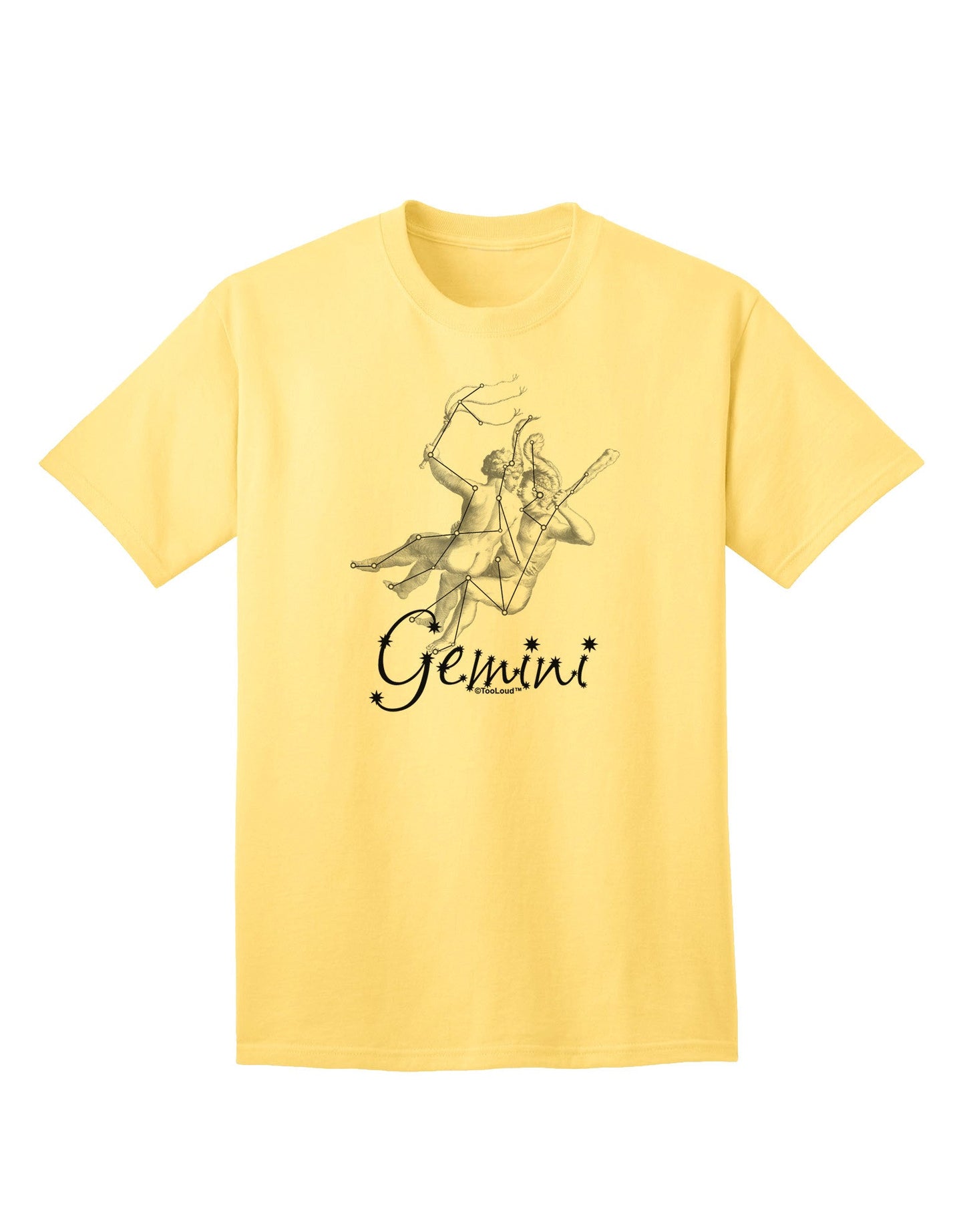 Gemini Constellation Adult T-Shirt-Mens T-Shirt-TooLoud-Yellow-Small-Davson Sales