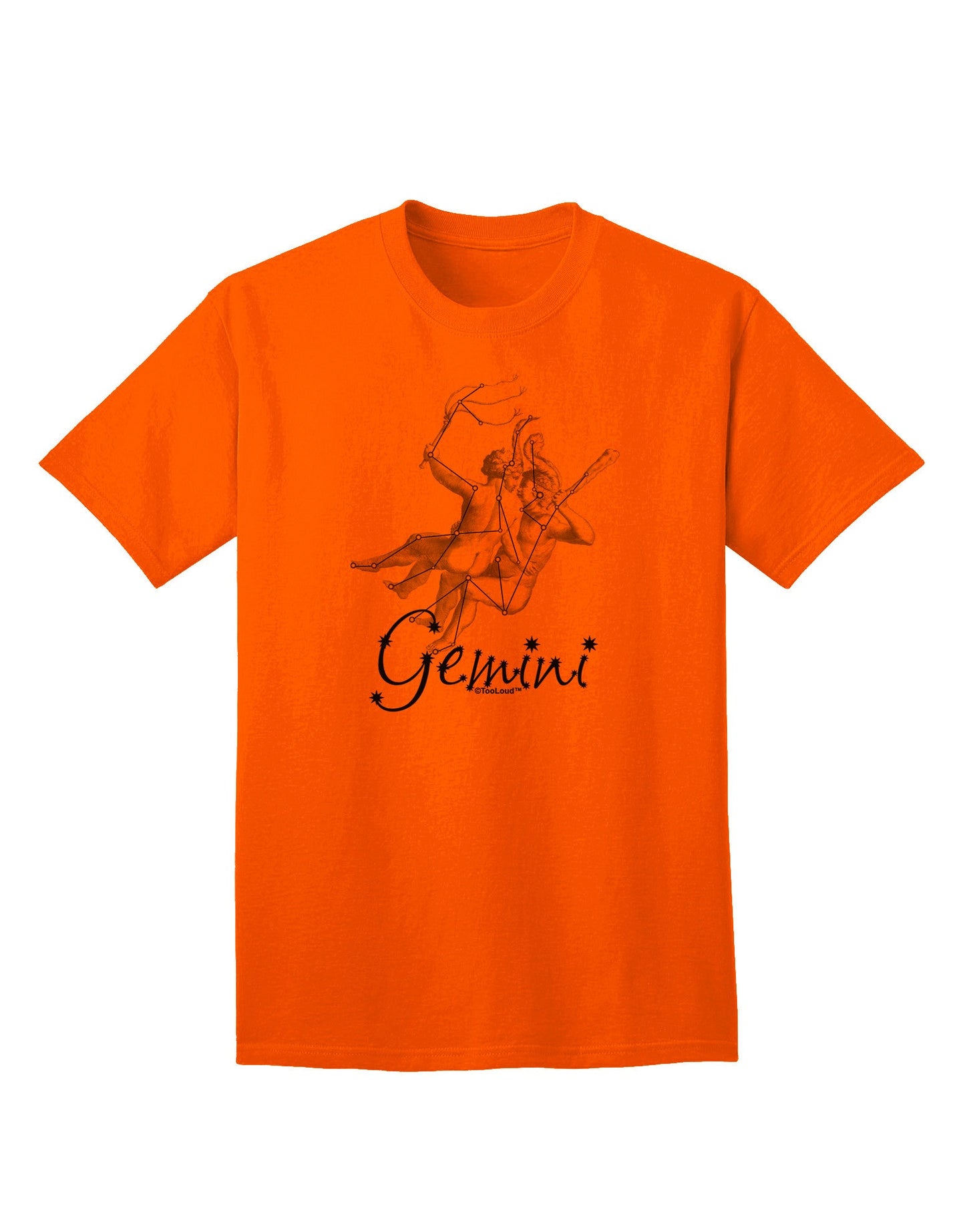 Gemini Constellation Adult T-Shirt-Mens T-Shirt-TooLoud-Orange-Small-Davson Sales
