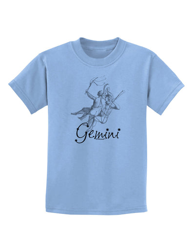 Gemini Constellation Childrens T-Shirt-Childrens T-Shirt-TooLoud-Light-Blue-X-Small-Davson Sales