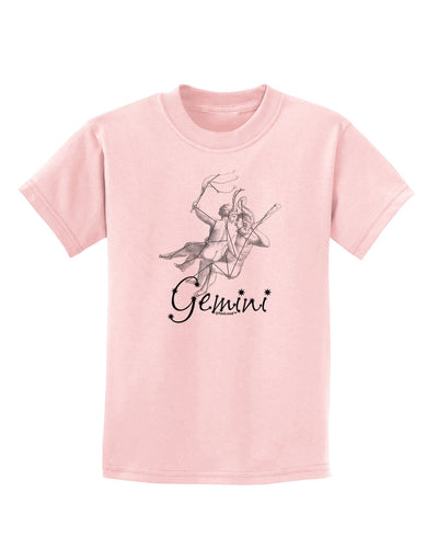 Gemini Constellation Childrens T-Shirt-Childrens T-Shirt-TooLoud-PalePink-X-Small-Davson Sales