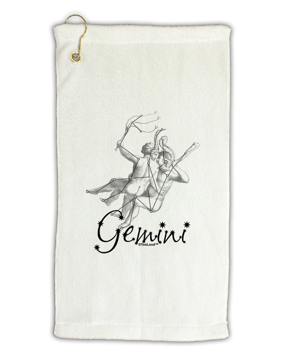 Gemini Constellation Micro Terry Gromet Golf Towel 11&#x22;x19-Golf Towel-TooLoud-White-Davson Sales