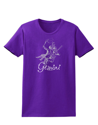 Gemini Constellation Womens Dark T-Shirt-TooLoud-Purple-X-Small-Davson Sales