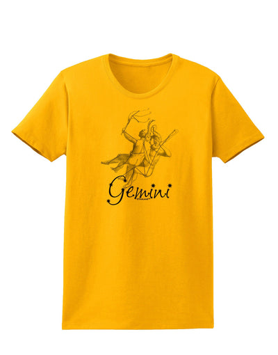 Gemini Constellation Womens T-Shirt-Womens T-Shirt-TooLoud-Gold-X-Small-Davson Sales