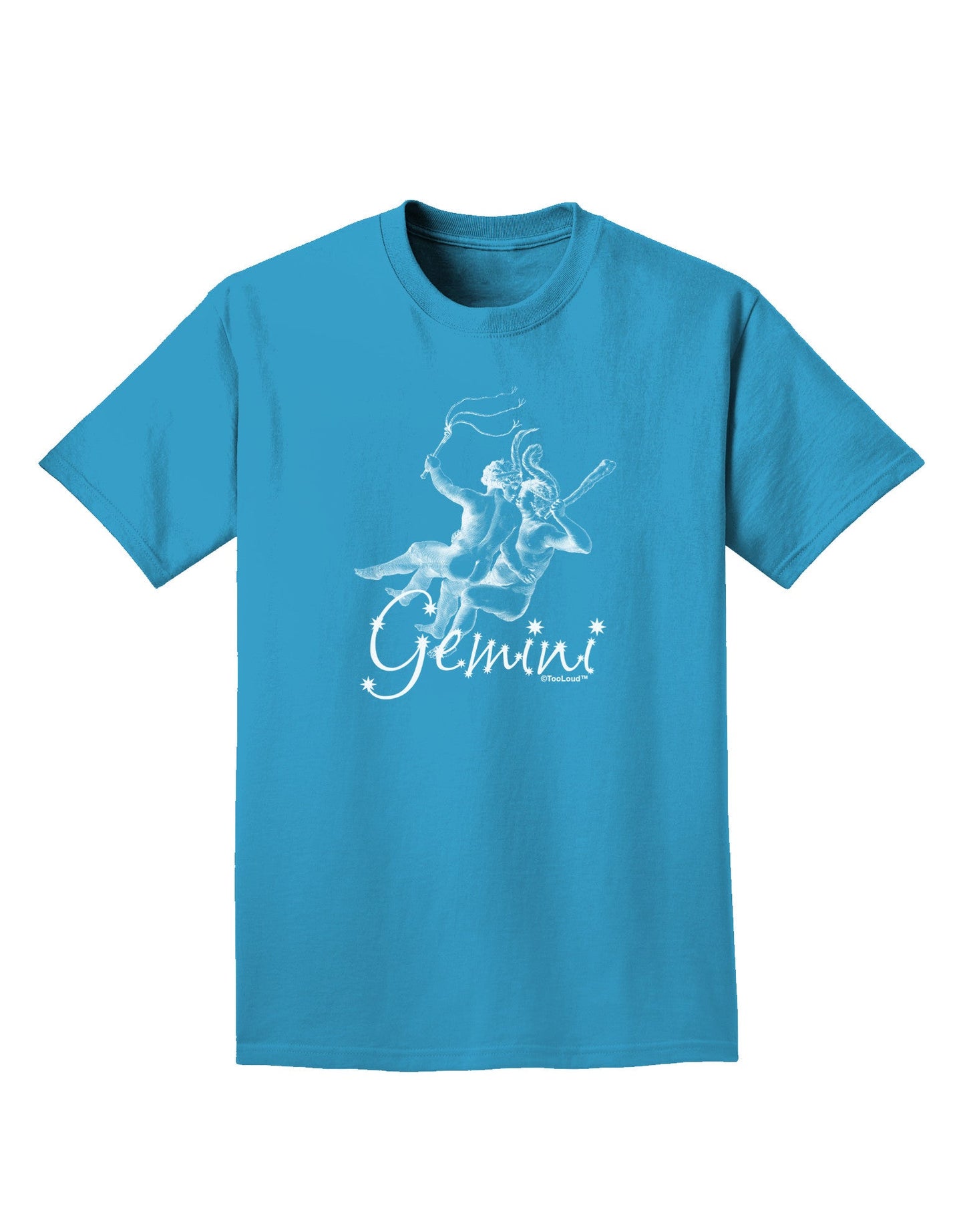 Gemini Illustration Adult Dark T-Shirt-Mens T-Shirt-TooLoud-Turquoise-Small-Davson Sales