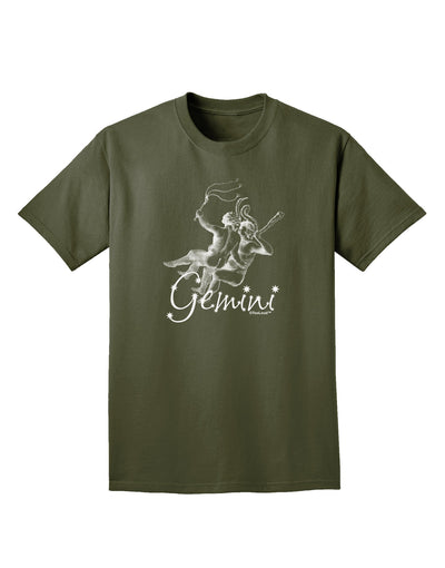 Gemini Illustration Adult Dark T-Shirt-Mens T-Shirt-TooLoud-Military-Green-Small-Davson Sales