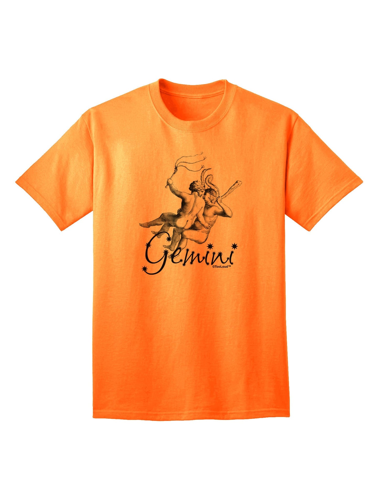 Gemini Illustration Adult T-Shirt-Mens T-Shirt-TooLoud-Neon-Orange-Small-Davson Sales