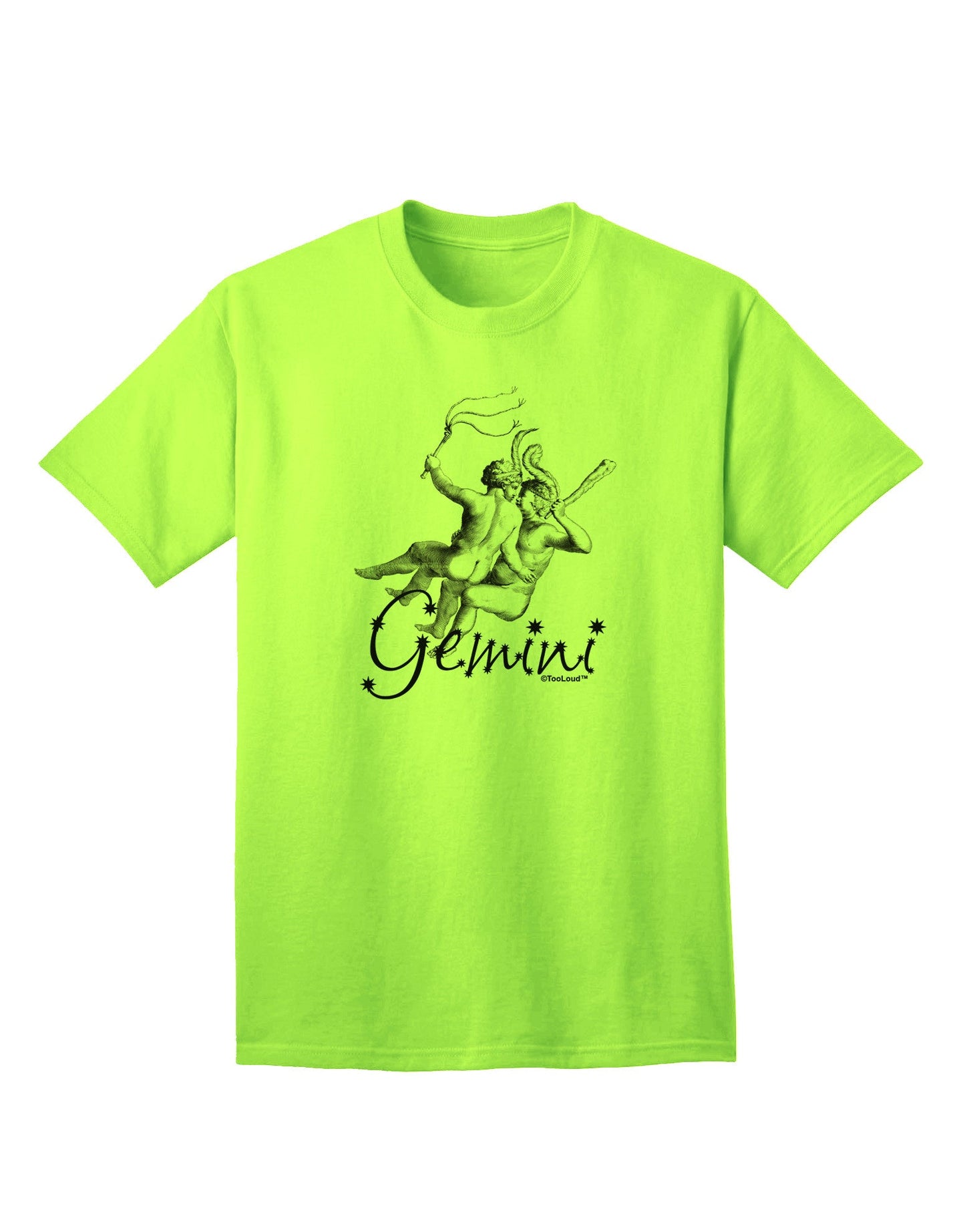 Gemini Illustration Adult T-Shirt-Mens T-Shirt-TooLoud-Neon-Green-Small-Davson Sales