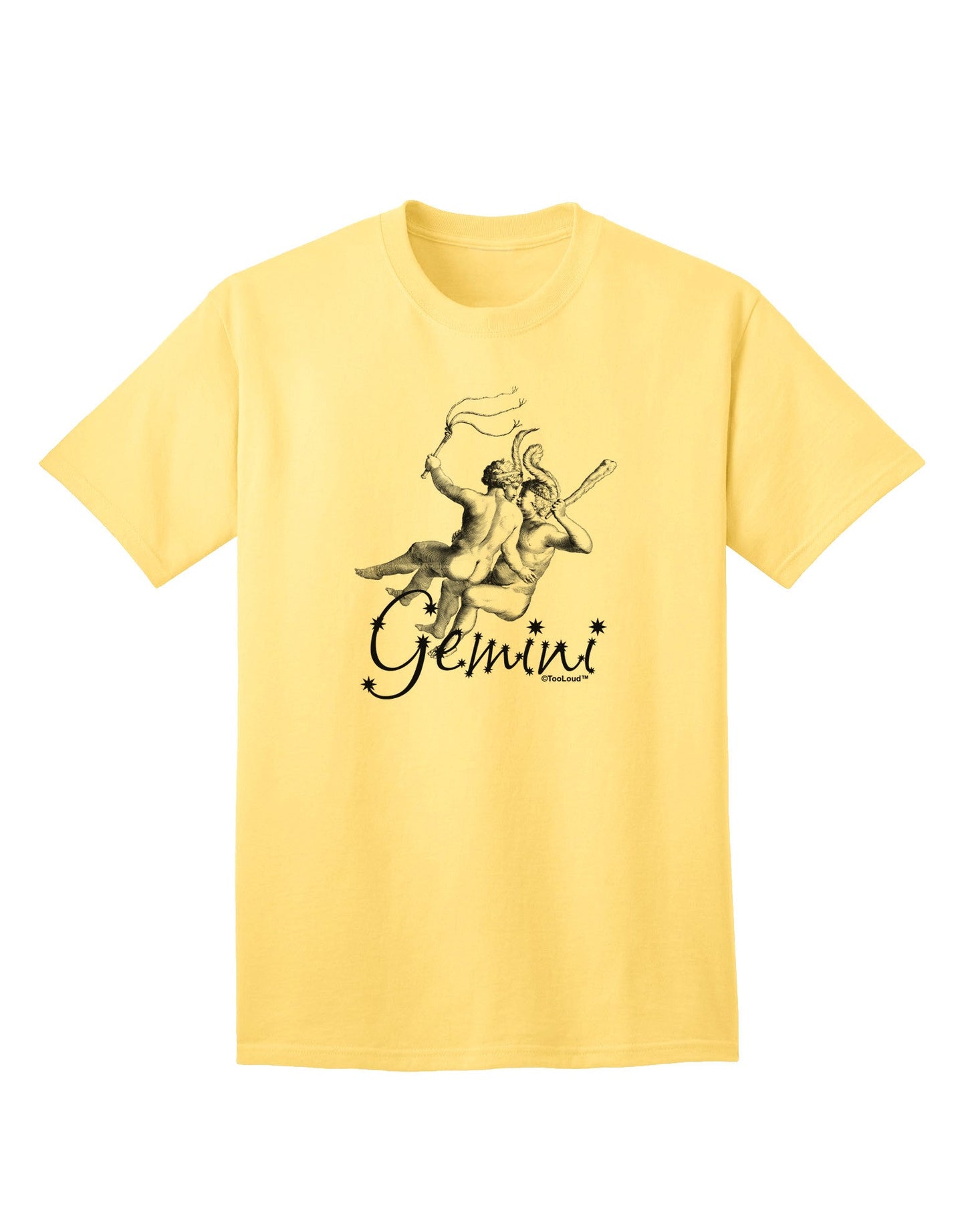 Gemini Illustration Adult T-Shirt-Mens T-Shirt-TooLoud-Yellow-Small-Davson Sales